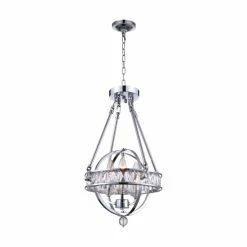 Cheapest 🌟 The Gray Barn Mustang 3-light Chrome Globe Chandelier 🌟