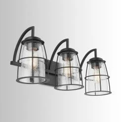 New 🛒 The Gray Barn Red Sky 3-light Bronze Bathroom Vanity Fixture ✔️