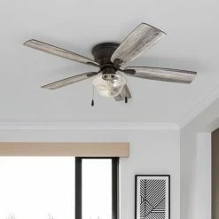 Discount 🔔 The Gray Barn Marlborough 52-inch Coastal Indoor LED Ceiling Fan With Pull Chains 5 Reversible Blades - 52 🎉