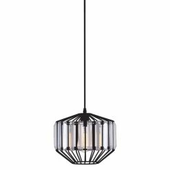 Promo 💯 The Gray Barn Bracken Hill 1-light Black/ Crystal Chandelier 🥰