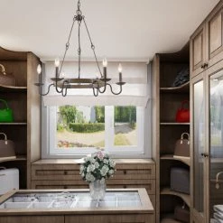 Cheapest 🤩 The Gray Barn Transitional 6-light Round Candle Chandelier Ceiling Pendant Light ⭐