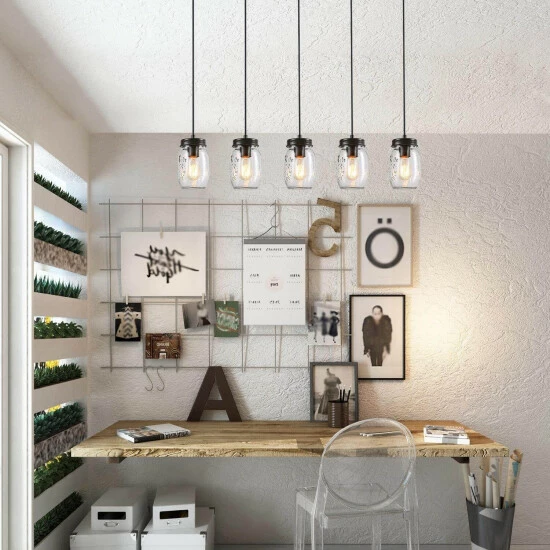 Hot Sale π The Gray Barn Modern Farmhouse 5-Light Linear Chandelier Glass Mason Jar Island Lights Black π 9 Hot Sale π The Gray Barn Modern Farmhouse 5-Light Linear Chandelier Glass Mason Jar Island Lights Black π - Image 7