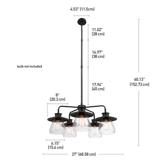 Best Pirce π₯ The Gray Barn Twyla 5-light Oil Rubbed Bronze Chandelier - 60.13" π 6 Best Pirce π₯ The Gray Barn Twyla 5-light Oil Rubbed Bronze Chandelier - 60.13" π - Image 4