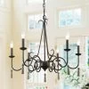 Promo 😀 The Gray Barn Farmhouse 6-Light Chandelier French Country Wagon Wheel Ceiling Lights For Living Room Metallic 😉