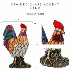 Discount 🔥 The Gray Barn Tara Multicolor Resin 15.5-inch Rooster Stained Glass Accent Lamp - 12.5"L X 7.0"W X 15"H ✨ -The Gray Barn Shop unnamed file 507