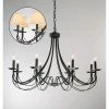 Brand new 🎉 The Gray Barn Calloway Hill 8-light Antique Black Iron Chandelier With Shades ✨ -The Gray Barn Shop unnamed file 5086