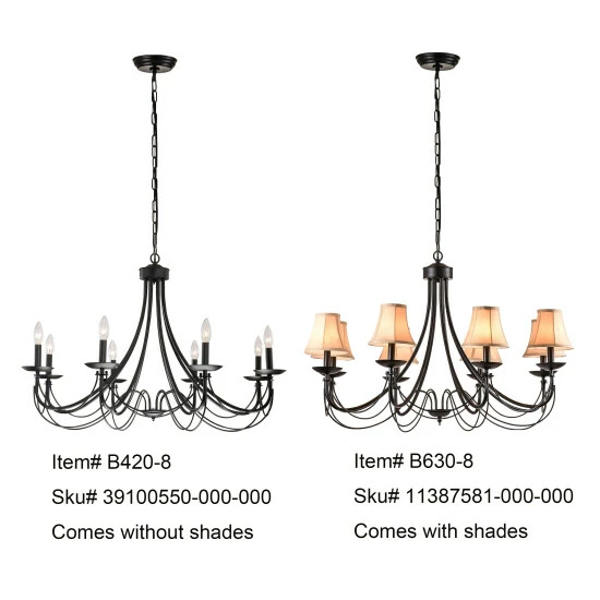 Brand new π The Gray Barn Calloway Hill 8-light Antique Black Iron Chandelier With Shades β¨ 8 Brand new π The Gray Barn Calloway Hill 8-light Antique Black Iron Chandelier With Shades β¨ - Image 6