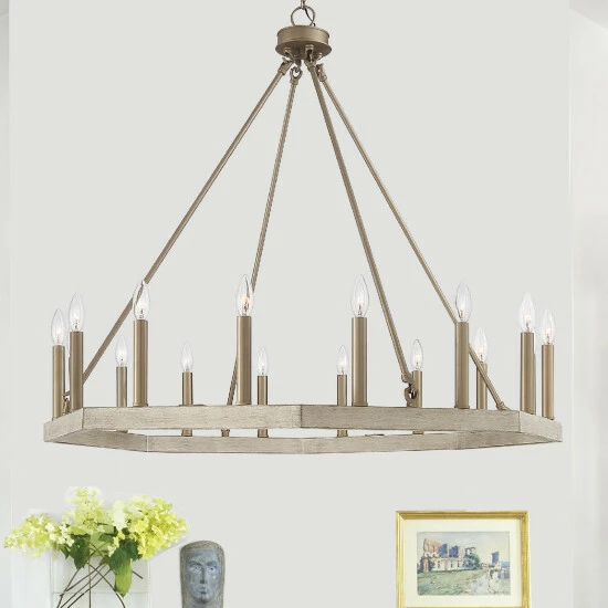Promo ⭐ The Gray Barn Orchard House Vintage Wagon Wheel 16-light Chandelier Crackle White+classic Black ❤️ 3 Promo ⭐ The Gray Barn Orchard House Vintage Wagon Wheel 16-light Chandelier Crackle White+classic Black ❤️