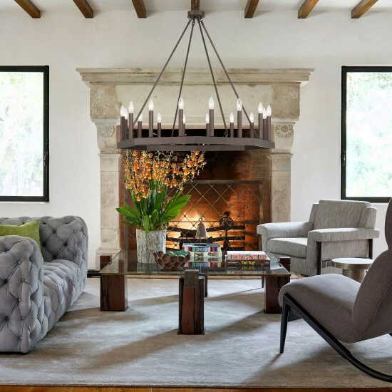 Promo ⭐ The Gray Barn Orchard House Vintage Wagon Wheel 16-light Chandelier Crackle White+classic Black ❤️ 8 Promo ⭐ The Gray Barn Orchard House Vintage Wagon Wheel 16-light Chandelier Crackle White+classic Black ❤️ - Image 6