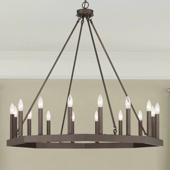 Promo ⭐ The Gray Barn Orchard House Vintage Wagon Wheel 16-light Chandelier Crackle White+classic Black ❤️ 10 Promo ⭐ The Gray Barn Orchard House Vintage Wagon Wheel 16-light Chandelier Crackle White+classic Black ❤️ - Image 8