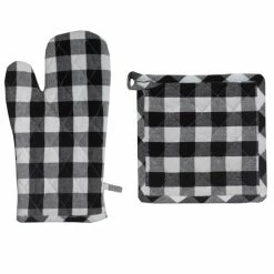 Coupon ✨ The Gray Barn Park View House Buffalo Check Hotpad And Oven Mitt Set Bright Red/white 🔥