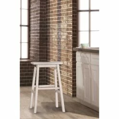 Budget ⭐ The Gray Barn Chatterly Non-swivel Backless Bar Stool, Sea White 😀