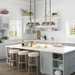 New 🥰 The Gray Barn Farmhouse 3-light Wood Linear Chandelier For Kitchen Island - Brown - L22 X W3.9"x H9.4" ✔️ -The Gray Barn Shop unnamed file 5215