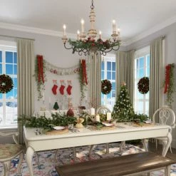 Hot Sale 🧨 The Gray Barn Mule Patch 6-light French Country Chandeliers - W30.7"X H30.3" 😍 -The Gray Barn Shop unnamed file 5265