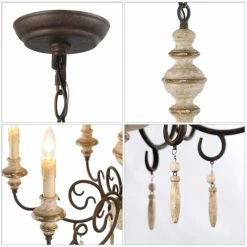 Hot Sale 🧨 The Gray Barn Mule Patch 6-light French Country Chandeliers - W30.7"X H30.3" 😍 -The Gray Barn Shop unnamed file 5268