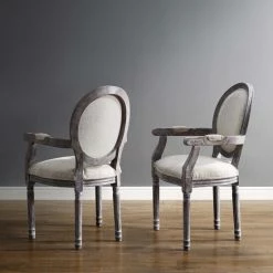 Brand new 🎁 The Gray Barn Wild Hen Dining Armchair Upholstered With Fabric (Set Of 2) Beige 👏 -The Gray Barn Shop unnamed file 5286