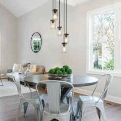 Brand new 🤩 The Gray Barn Heavenly Winds Modern Industrial 5-light Chandelier Bronze Adjustable Mason Jar Pendant - D15" X H66" 🎁 -The Gray Barn Shop unnamed file 5324