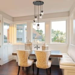 Brand new 🤩 The Gray Barn Heavenly Winds Modern Industrial 5-light Chandelier Bronze Adjustable Mason Jar Pendant - D15" X H66" 🎁 -The Gray Barn Shop unnamed file 5327