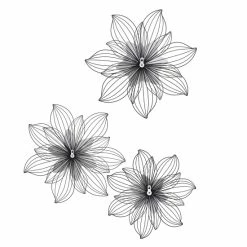Deals 🛒 The Gray Barn Flower Blooms Metal Wall Sculpture With Open Wire Petals (Set Of 3) ⌛ -The Gray Barn Shop unnamed file 5341