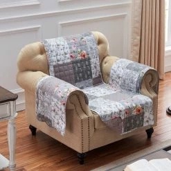 Best Sale 🌟 The Gray Barn Spring Arrow Grey Reversible Arm Chair Protector 🛒