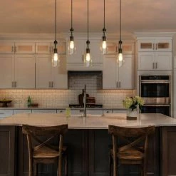 Best Sale 🥰 The Gray Barn Farmhouse 5-Light Chandelier Linear Island Light With Wood Accents 🌟
