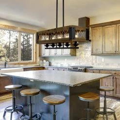 Cheap 😀 The Gray Barn 5-Light Farmhouse Rectangle Chandelier Rustic Island Lights - W31.9" * E10.6" * H10.2" ✨