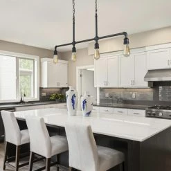 Coupon 🥰 The Gray Barn Heavenly Winds Industrial 4-light Linear Island Chandelier - L44" X W2" X H16.5" ❤️ -The Gray Barn Shop unnamed file 5430