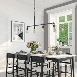 Coupon 🥰 The Gray Barn Heavenly Winds Industrial 4-light Linear Island Chandelier - L44" X W2" X H16.5" ❤️ -The Gray Barn Shop unnamed file 5432