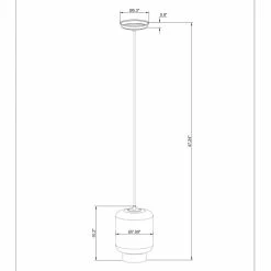 Promo 😍 The Gray Barn Modern Black 1-light Glass Pendant - 7.09"x 7.09"x 10.18"-47.24" ❤️ -The Gray Barn Shop unnamed file 5477