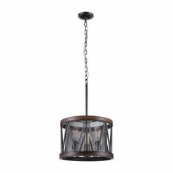 Deals ⌛ The Gray Barn Elm Tree 3-light Pewter Drum Chandelier 😍
