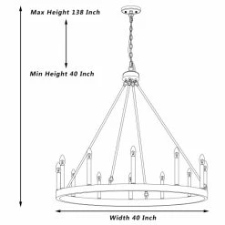 Best deal 🧨 The Gray Barn Highclere 12-light Wagon Wheel Chandelier - 40"x40"x35.93" Oil Rubbed Bronze ✔️ -The Gray Barn Shop unnamed file 55