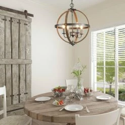 Best reviews of 🛒 The Gray Barn Farmhouse 4-light Globe Distressed Wood Chandelier For Dining Room - W18" X H22" 😍 -The Gray Barn Shop unnamed file 5563