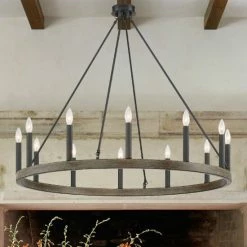 Best deal 🧨 The Gray Barn Highclere 12-light Wagon Wheel Chandelier - 40"x40"x35.93" Oil Rubbed Bronze ✔️ -The Gray Barn Shop unnamed file 56
