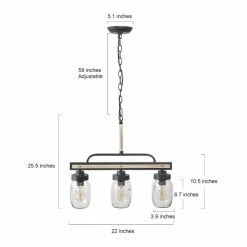 Cheapest 🌟 The Gray Barn Farmhouse Mason Jar Glass Linear Kitchen Island Chandelier - L22"x W4"x H19.5" 🛒 -The Gray Barn Shop unnamed file 5600