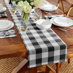 Top 10 🤩 The Gray Barn Emily Gulch Buffalo Check Cotton Table Runner Gray/white 😉
