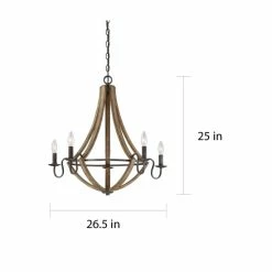 Best deal ⌛ The Gray Barn Bright Mooring Rustic Black 5-light Chandelier 🔔 -The Gray Barn Shop unnamed file 5637