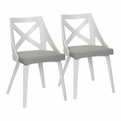 Cheapest 🎁 The Gray Barn Charlotte Farmhouse Chair - Set Of 2 Blue Fabric/white Textured Wood 🎁 -The Gray Barn Shop unnamed file 5660