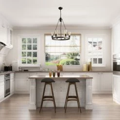 Hot Sale 😉 The Gray Barn Farmhouse Wagon Wheel 6-lights Chandelier For Kitchen Island,Diving Room - D20.5" X H26.8" 🧨 -The Gray Barn Shop unnamed file 5690