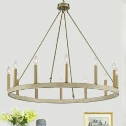Best deal 🧨 The Gray Barn Highclere 12-light Wagon Wheel Chandelier - 40"x40"x35.93" Oil Rubbed Bronze ✔️ -The Gray Barn Shop unnamed file 57