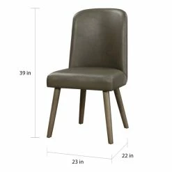 Cheap 🌟 The Gray Barn Bag End Grey Faux Leather Side Chair (Set Of 2) ⭐ -The Gray Barn Shop unnamed file 5749
