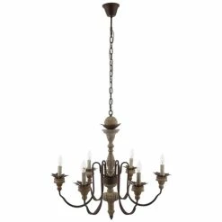 Hot Sale ✨ The Gray Barn Wild Hen Vintage French Candelabra Metal & Wood Chandelier 😍