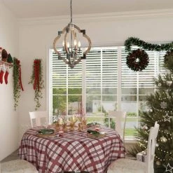 Outlet 🤩 The Gray Barn Hester Gulch Farmhouse Distressed Wood 4-Light Foyer Chandelier Kithcen Island Pendant - W19.7"x H24.6" 🎁 -The Gray Barn Shop unnamed file 5809