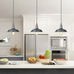 Top 10 💯 The Gray Barn Farmhouse 1-Light Barn Silver Pendant Warehouse Ceiling Lights - D10.2" X H6.3' 🧨
