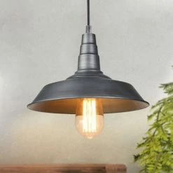 Top 10 💯 The Gray Barn Farmhouse 1-Light Barn Silver Pendant Warehouse Ceiling Lights - D10.2" X H6.3' 🧨 -The Gray Barn Shop unnamed file 5816