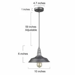 Top 10 💯 The Gray Barn Farmhouse 1-Light Barn Silver Pendant Warehouse Ceiling Lights - D10.2" X H6.3' 🧨 -The Gray Barn Shop unnamed file 5817