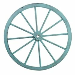 Outlet ✨ The Gray Barn Zephyr Grange Wooden Wagon Wheel With Antique Blue Finish (Set Of 2) ❤️ -The Gray Barn Shop unnamed file 5829