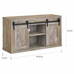 Outlet 🤩 The Gray Barn Good Turn 48-inch Sliding Door TV Console - 47.25" X 15.50" X 27.50" - 47.25" X 15.50" X 27.50" Grey Driftwood 🎁 -The Gray Barn Shop unnamed file 583