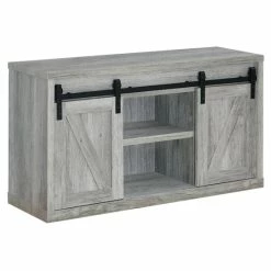 Outlet 🤩 The Gray Barn Good Turn 48-inch Sliding Door TV Console - 47.25" X 15.50" X 27.50" - 47.25" X 15.50" X 27.50" Grey Driftwood 🎁 -The Gray Barn Shop unnamed file 587