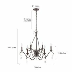 Hot Sale 🔥 The Gray Barn Windy Bracken Transitional 6-Light Crystal Chandelier Pendant - D 28"x H 25.5" 🎉 -The Gray Barn Shop unnamed file 5923