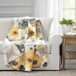 Best Pirce ⌛ The Gray Barn El Ranch Throw Blanket Yellow & Gray ❤️